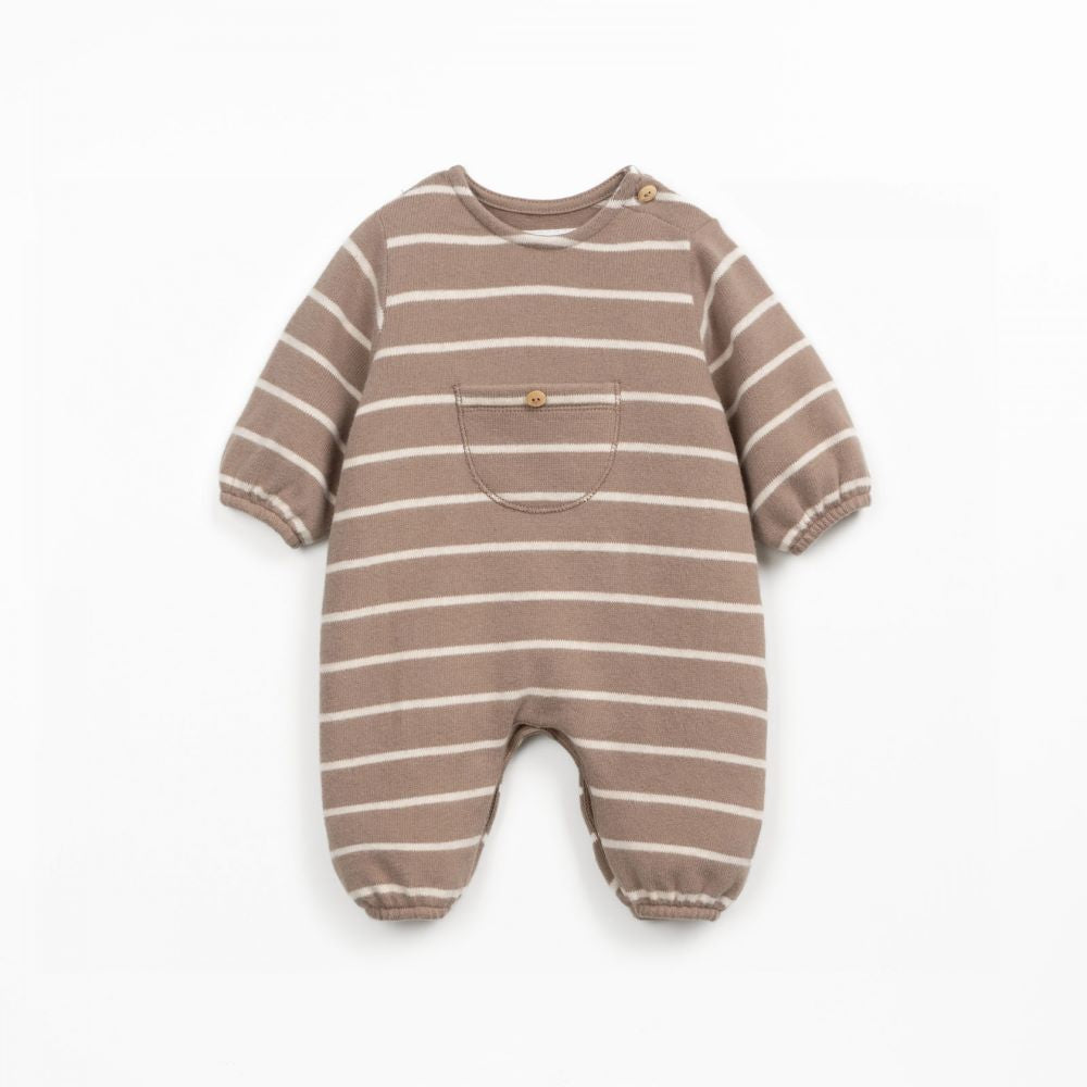 Macacão às riscas com bolso - Play Up