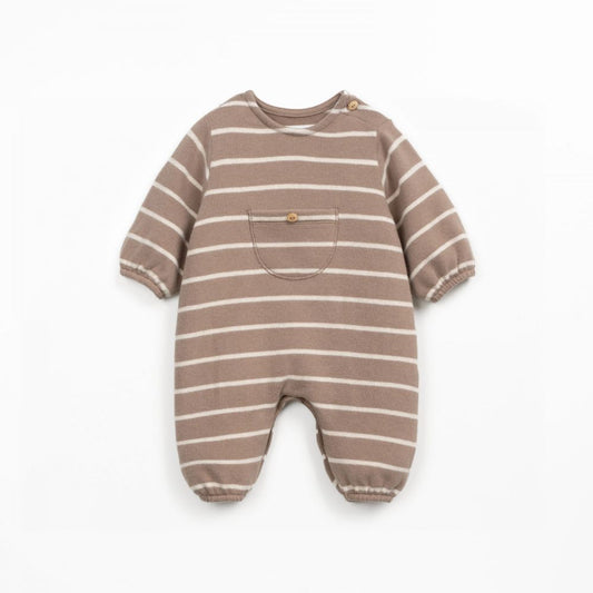 Macacão às riscas com bolso - Play Up