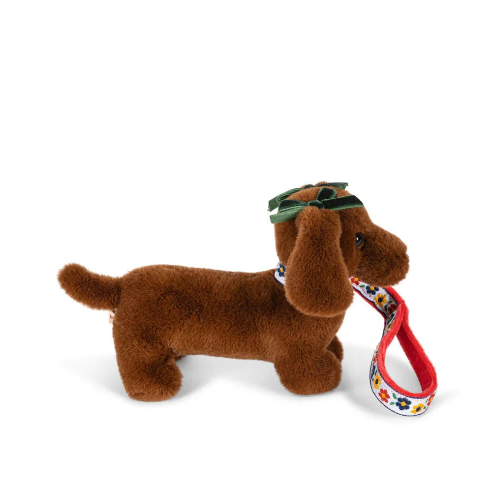 Peluche Cão Salsicha em caixa presente - Konges Slojd