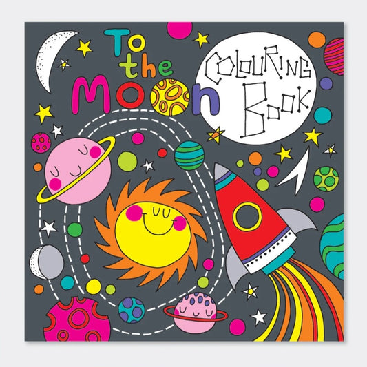 Livro de Colorir To The Moon Space - Rachel Ellen Designs