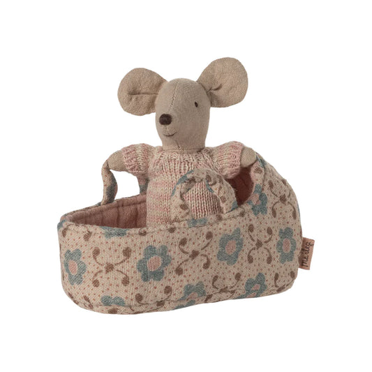 Ratinho bebé na alcofa Rosa - Maileg