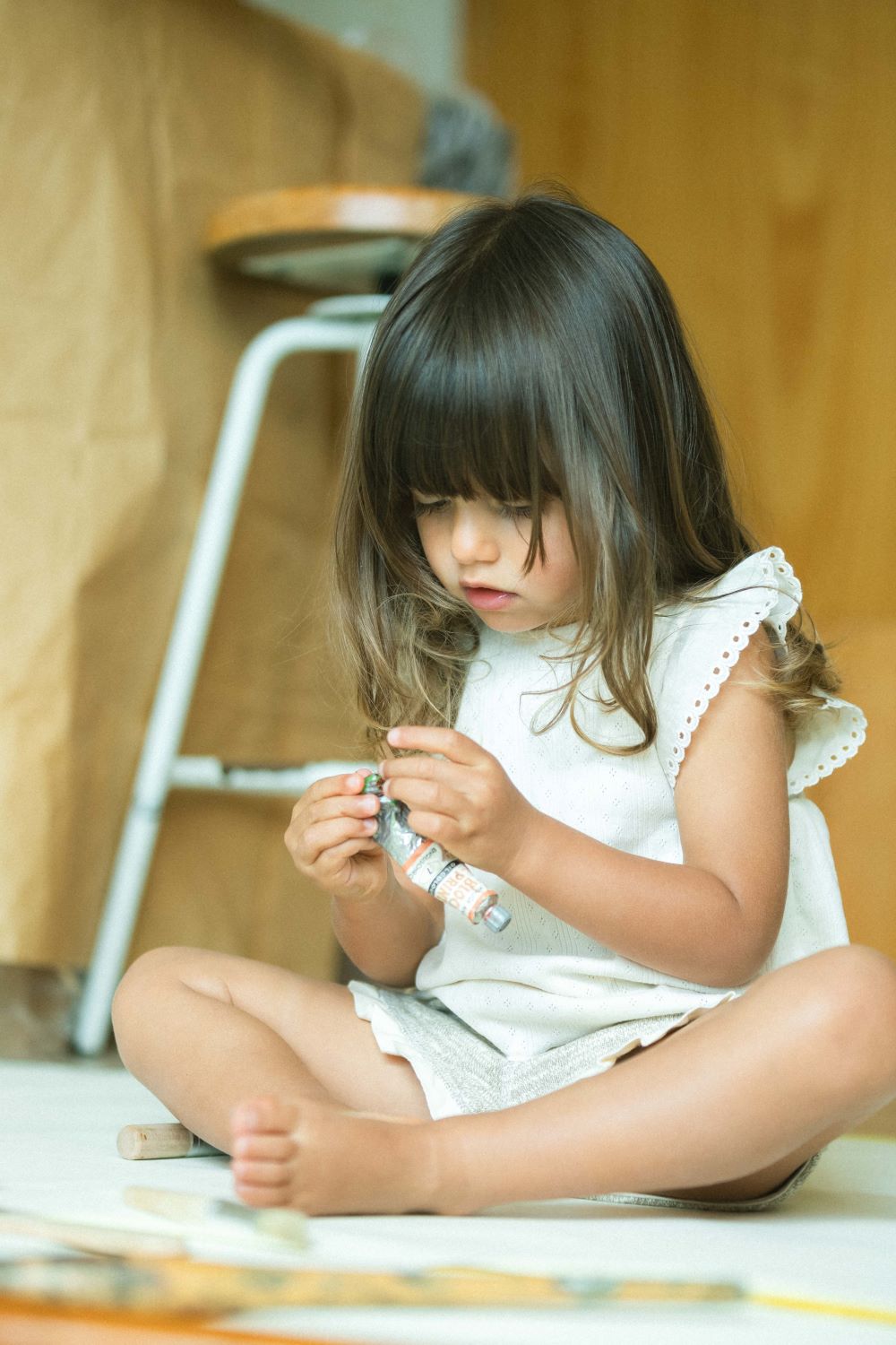 Top ajour com mangas de folho bordado inglês - Snug