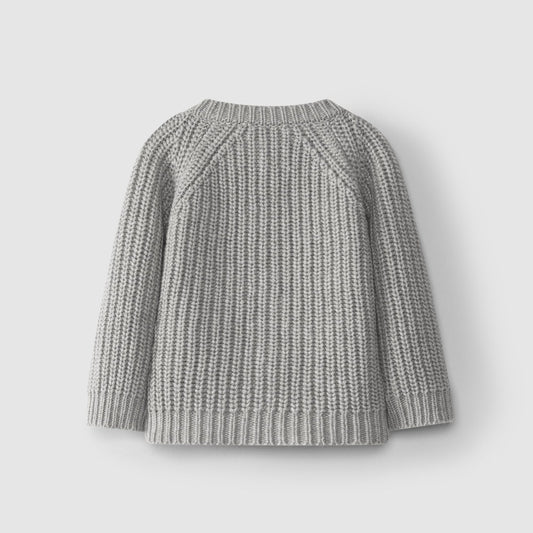 Round neckline knitted coat - Snug