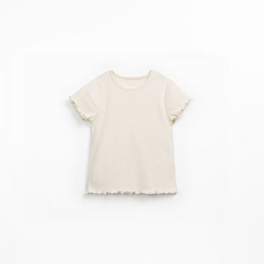 T-shirt de malha canelada em algodão orgânico - Play Up
