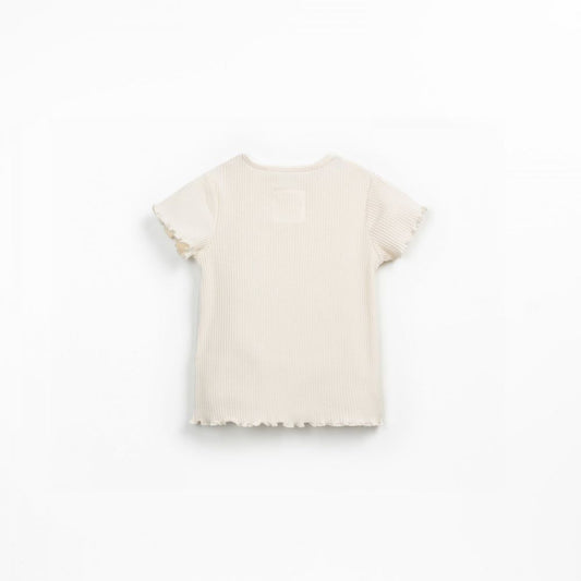 T-shirt de malha canelada em algodão orgânico - Play Up