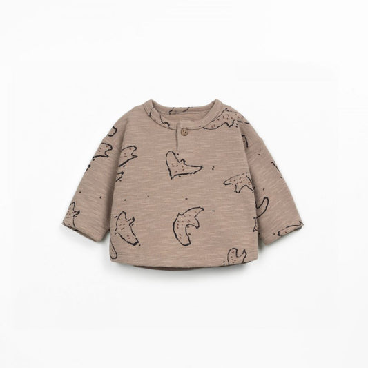Longsleeve de malha com estampado de pássaros - Play Up