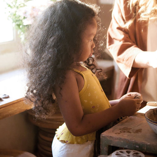 Top de malha canelada com estampado de pêras - Play Up