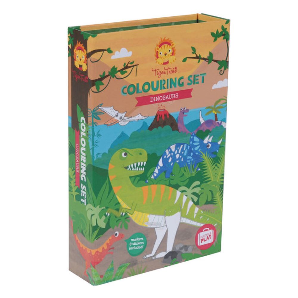 Conjunto Colorir Dinosaur - Tiger Tribe