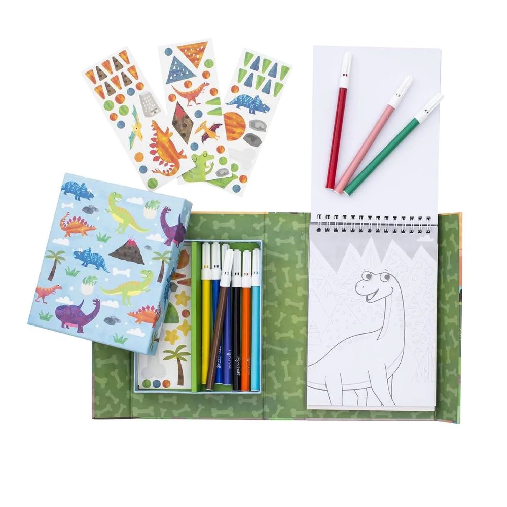 Conjunto Colorir Dinosaur - Tiger Tribe