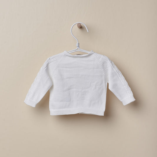 Casaco tricotado em algodão orgânico | LOVE - Wedoble