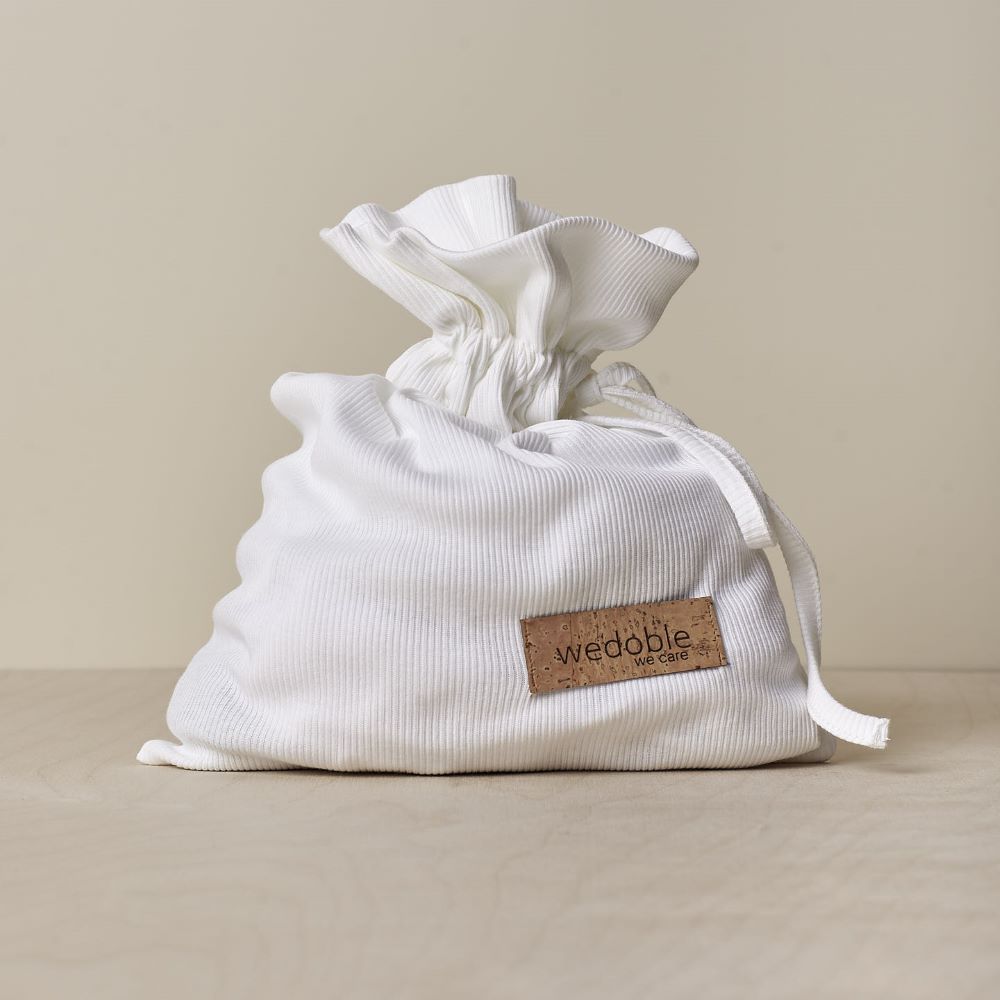 Saco porta mudas de roupa malha canelada - Wedoble