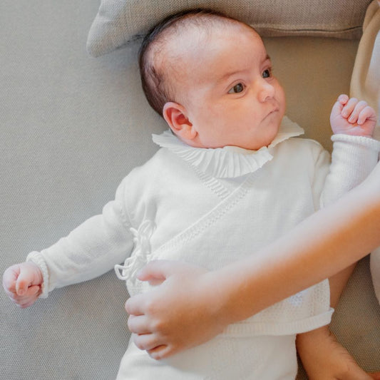 Casaco tricotado em algodão orgânico | BABY LOVE - Wedoble