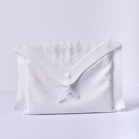 Saco porta roupa tricotado em algodão orgânico | BABY LOVE - Wedoble