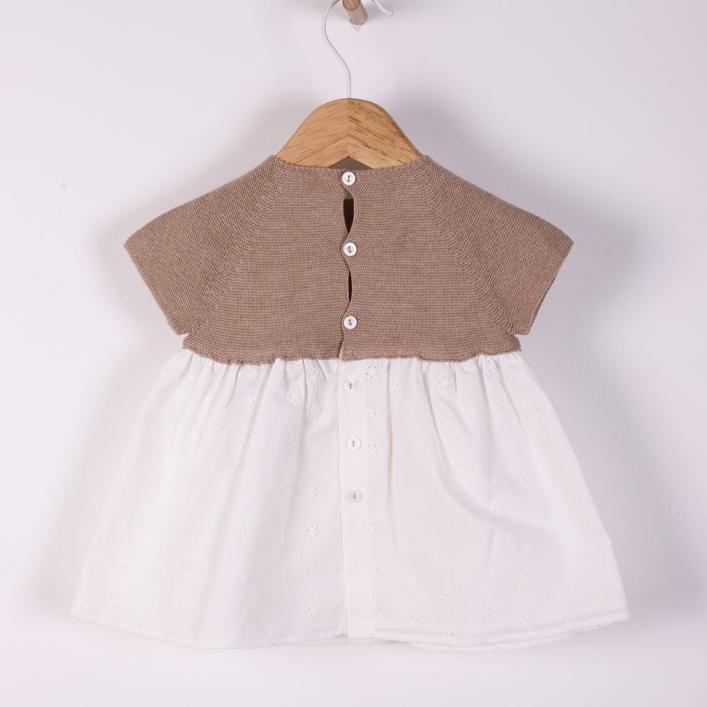 Vestido de manga curta bordado | PURE FEELINGS - Wedoble
