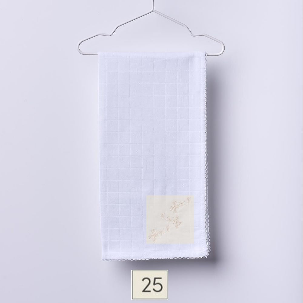 Fralda de pano bordada com flor | BOUNDLESS LOVE - Wedoble