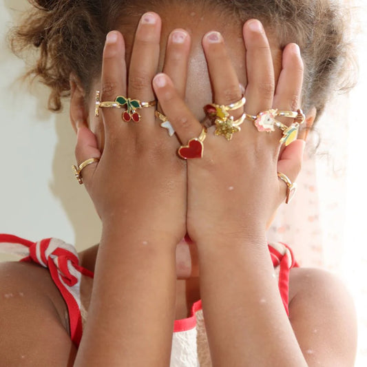 Conjunto de anéis coloridos - Konges Slojd