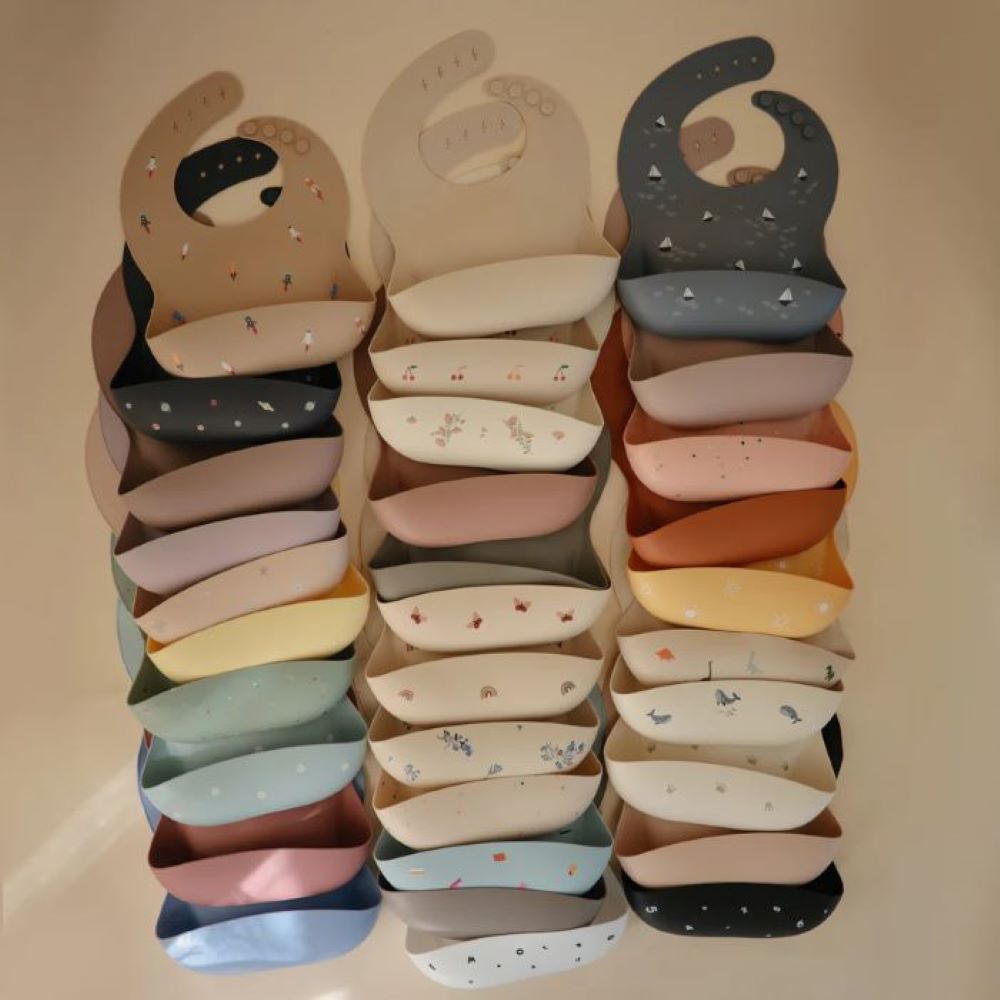 Bavoir en silicone - Mushie