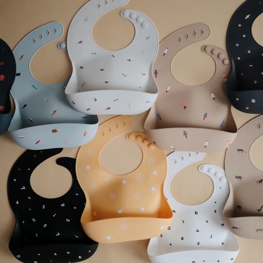 Bavoir en silicone - Mushie