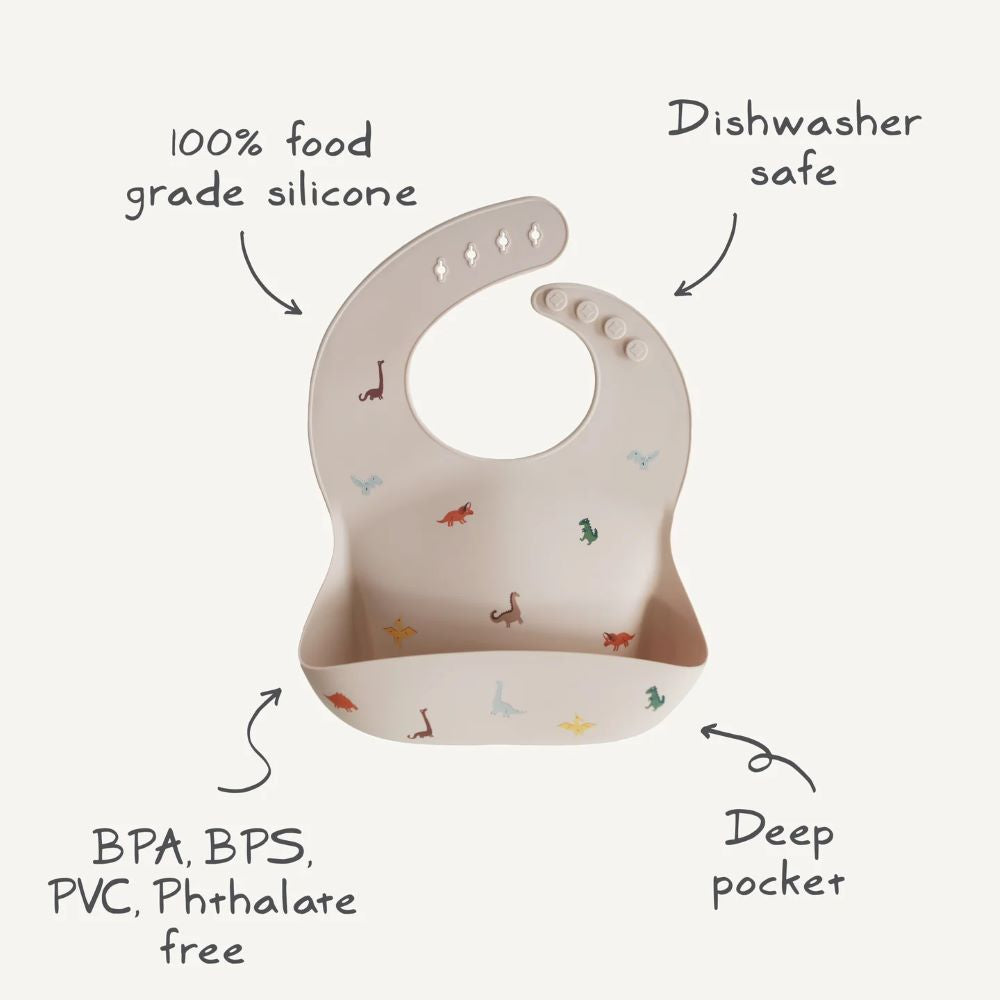 Bavoir en silicone - Mushie