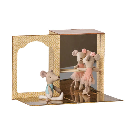 Ballet Mice in Dance Studio Little Sister & Brother - Maileg