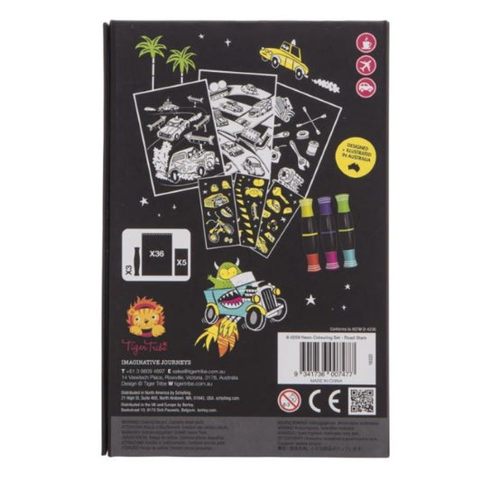 Conjunto de Colorir Neon Estrelas do Asfalto - Tiger Tribe