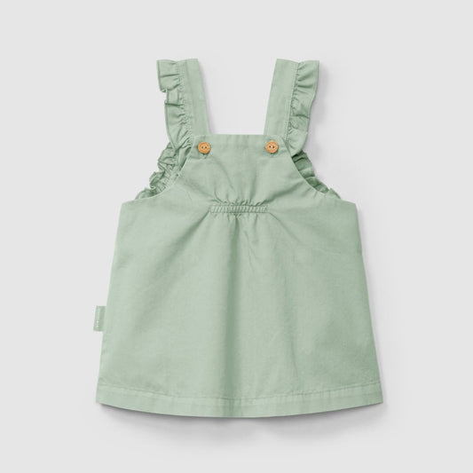 Saia de peito em sarja com detalhe de folho nas alças - Laranjinha