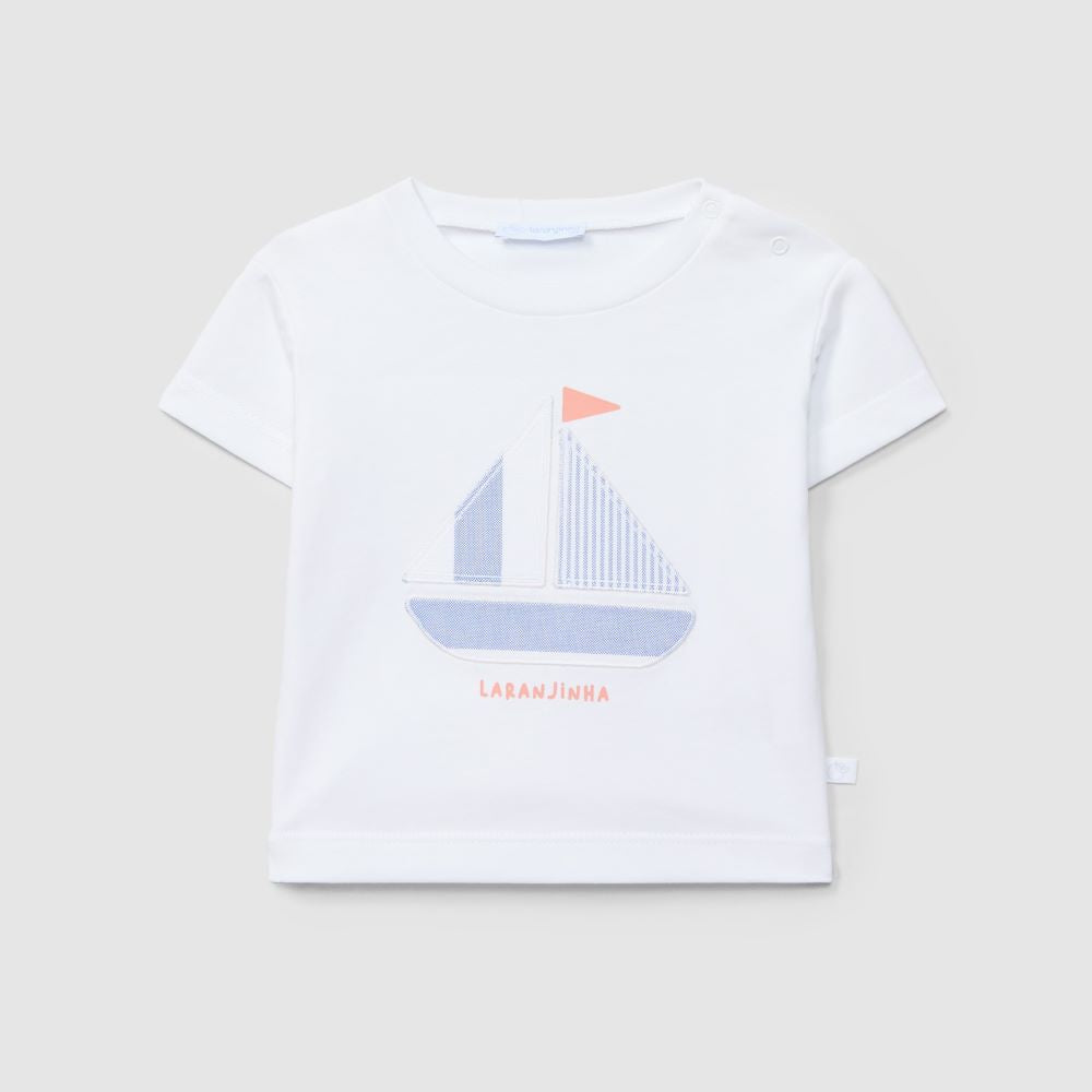 T-shirt barco - Laranjinha
