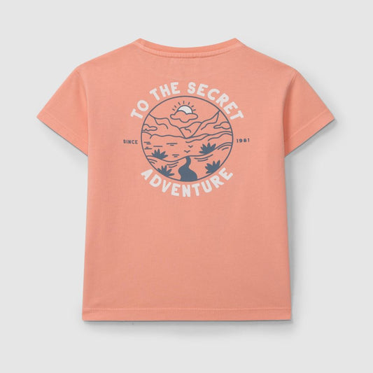 T-shirt "Off we go" - Laranjinha