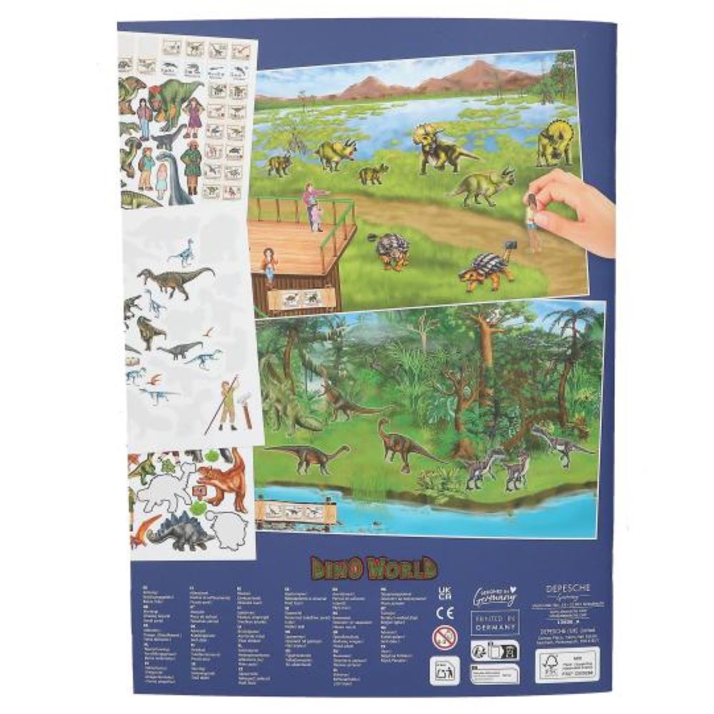 Livro de autocolantes Dino Zoo - Dino World
