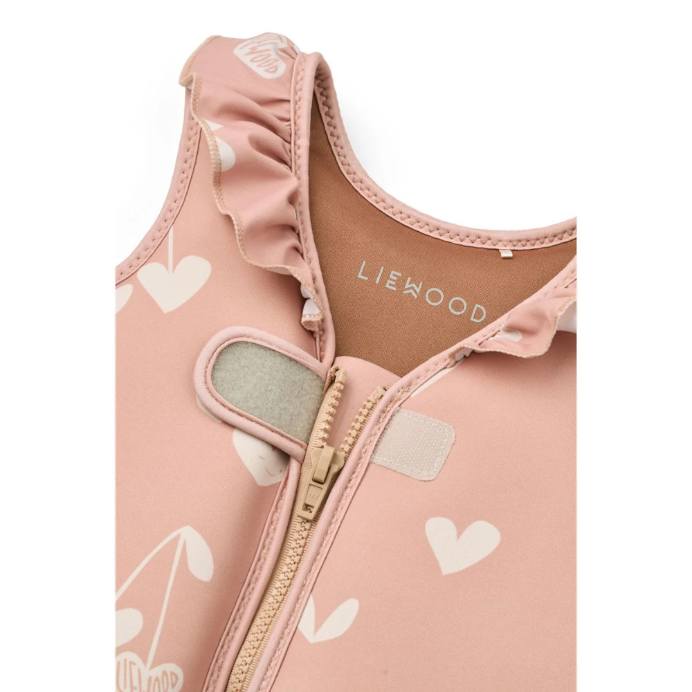 Colete Dove com Folhos Sweethearts / Pale tuscany - Liewood