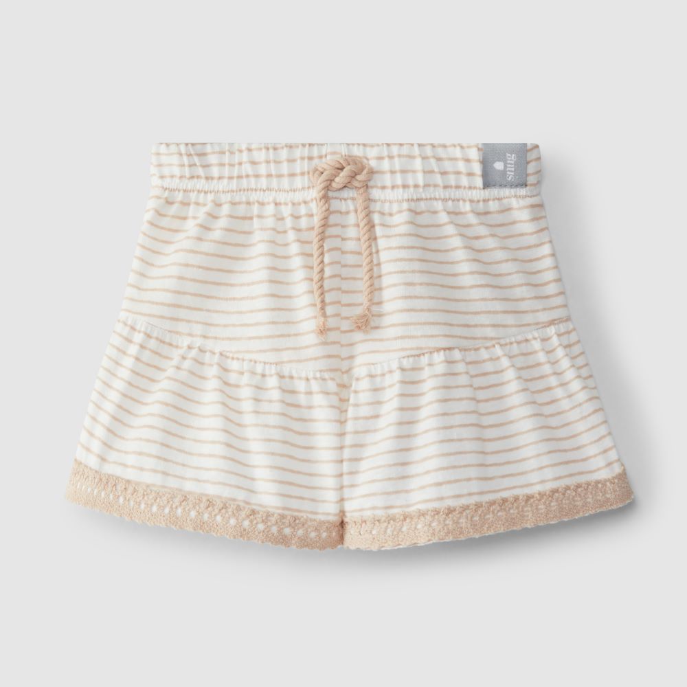Short pull-up rayé avec ruban au crochet - Snug