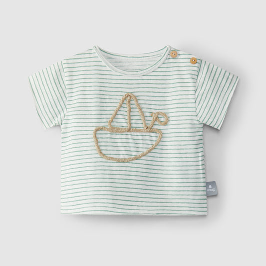 Embroidered drawstring t-shirt - Snug