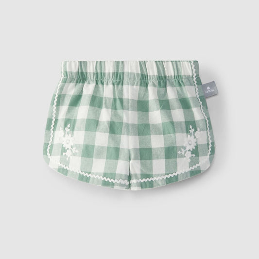 Square pull-up shorts with embroidery - Snug