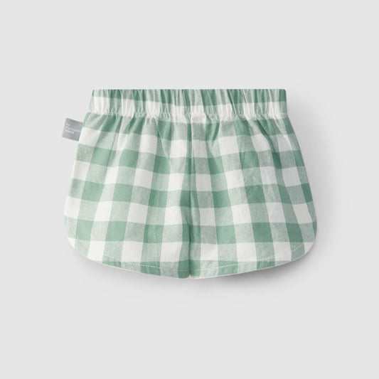 Square pull-up shorts with embroidery - Snug