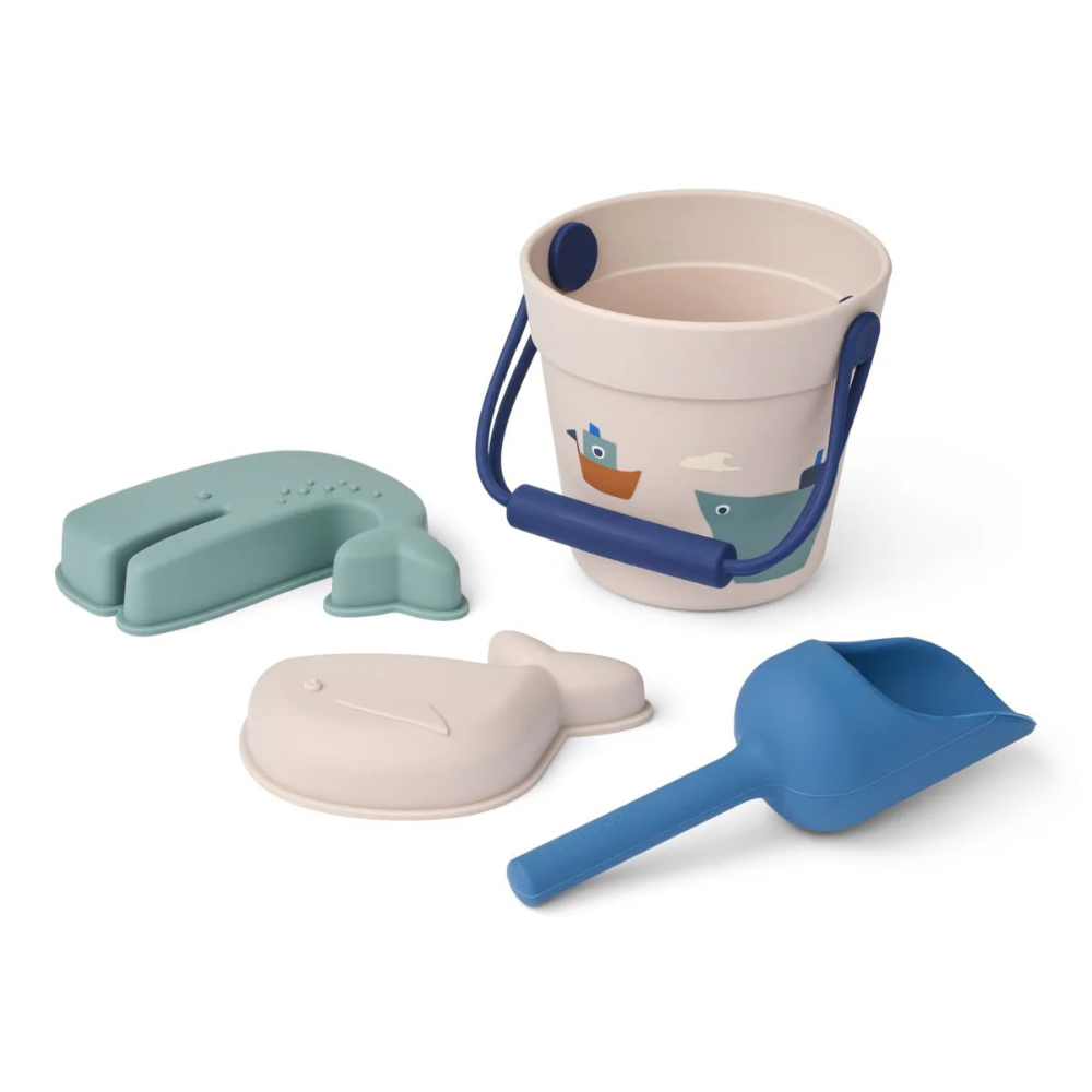 Mini Kit Brinquedos de Praia em Silicone Sailing / Sandy - Liewood