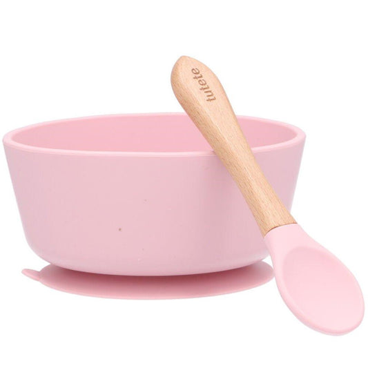 Taça com Ventosa e Colher Pink - Tutete