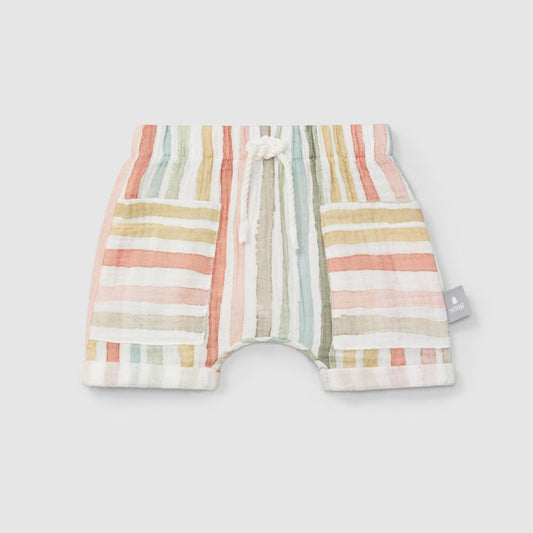 Calções pull-up riscas multicolor - Snug