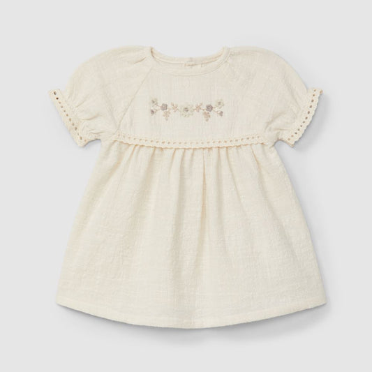 Vestido com bordado e detalhes em renda - Snug