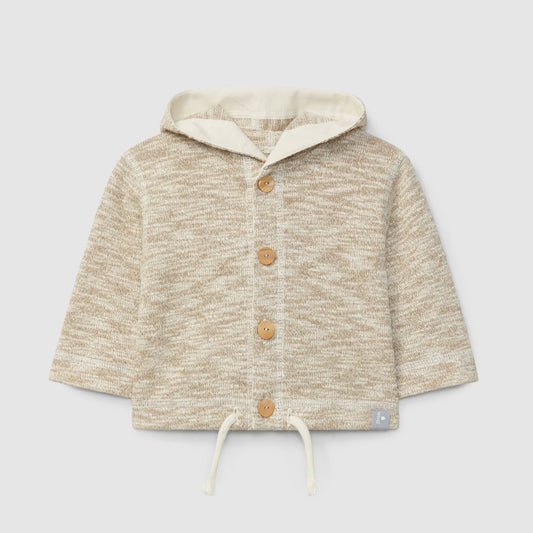 Casaco com capuz em malha efeito tricot - Snug