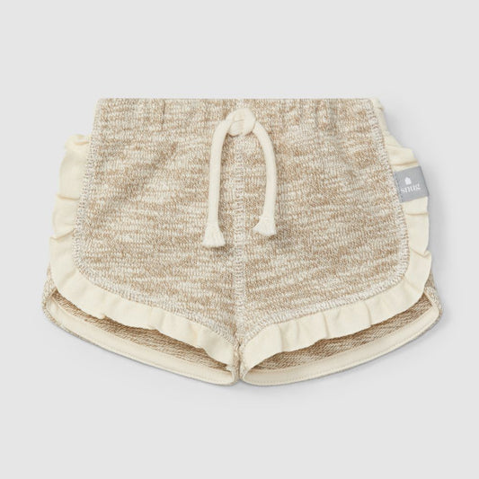 Calções pull-up em malha efeito tricot com detalhe de folho - Snug