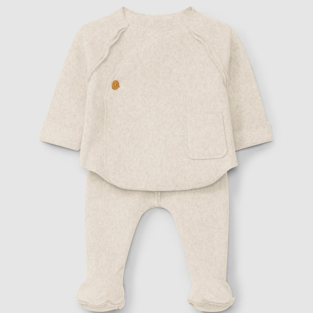 Conjunto de duas peças em malha polar de algodão orgânico - Snug