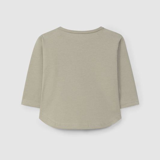 Longsleeve em algodão orgânico com estampado Cinza - Snug