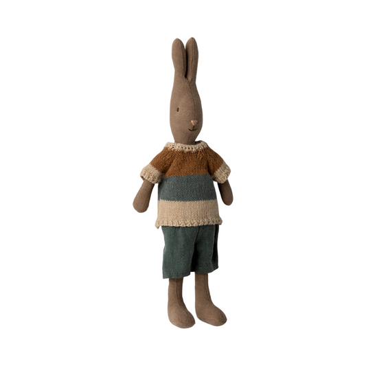 Coelhinho de Pano com Camisola e Calções Brown Size 2 - Maileg