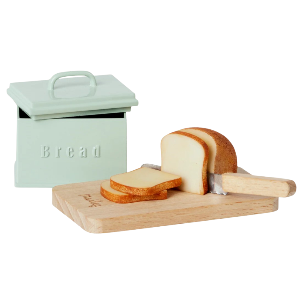 Miniature Bread box with utensils - Maileg
