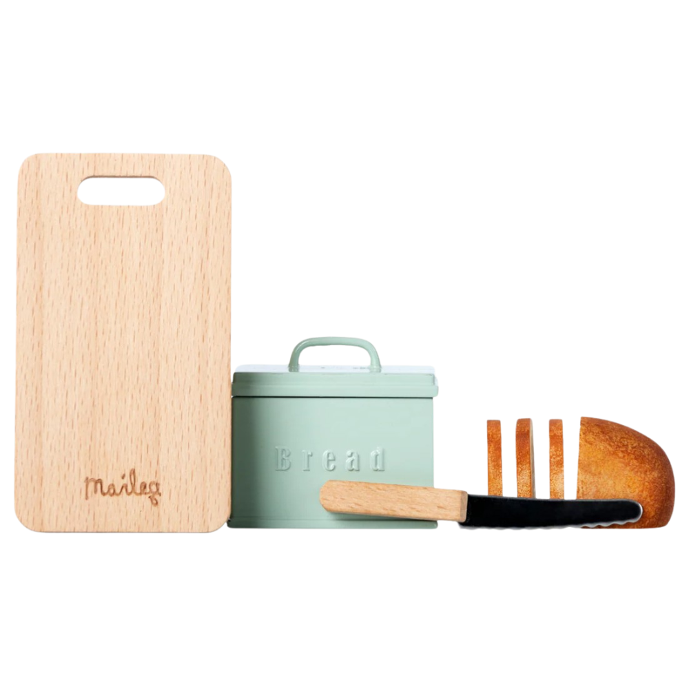 Miniature Bread box with utensils - Maileg