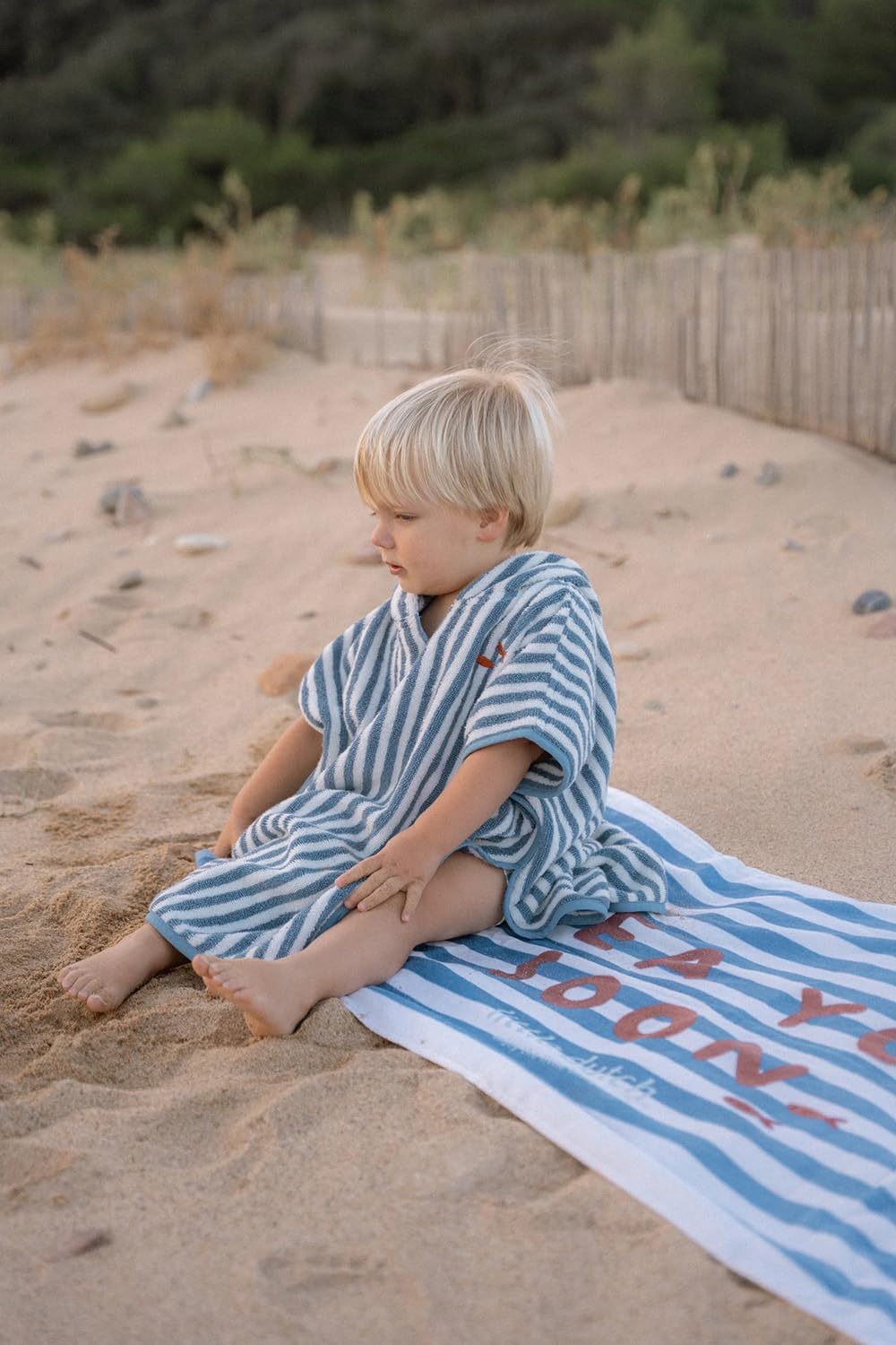 Poncho Ocean Sea Life Ocean Blue - Little Dutch
