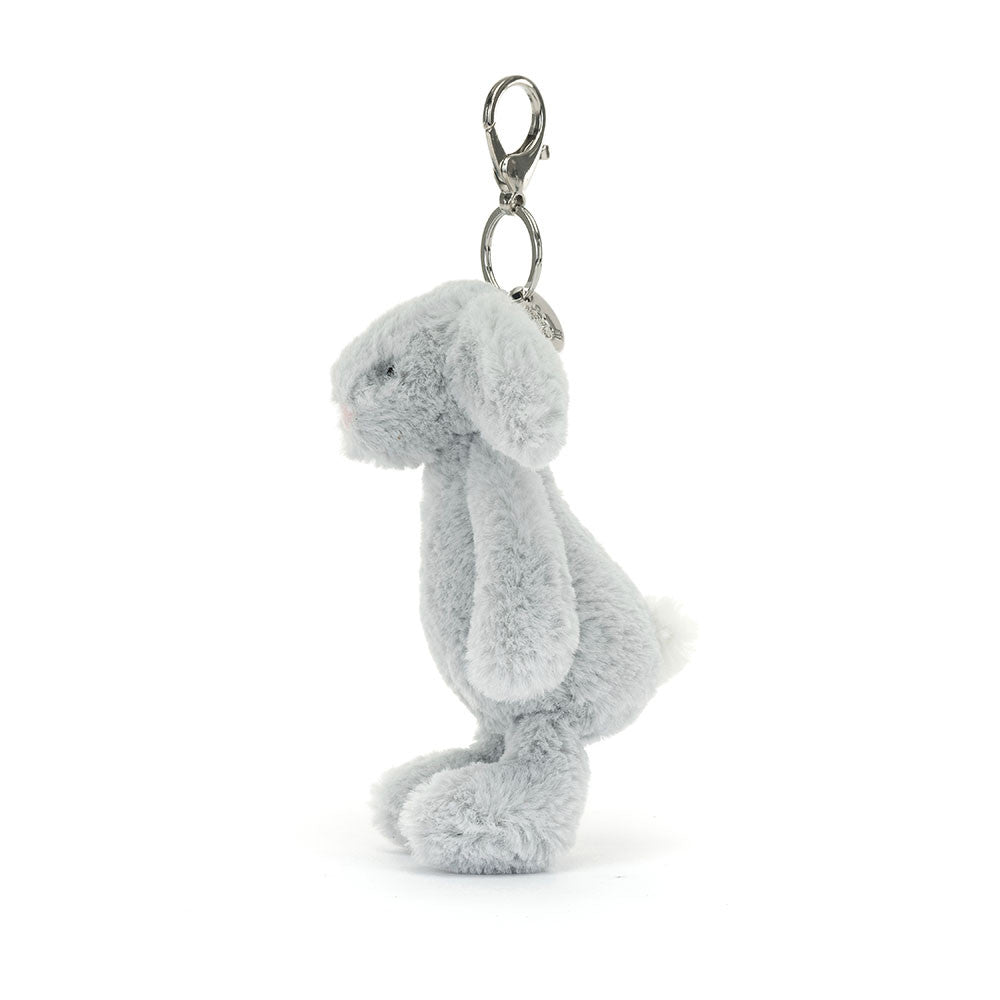 Porta-chaves Bashful Silver Bunny - Jellycat