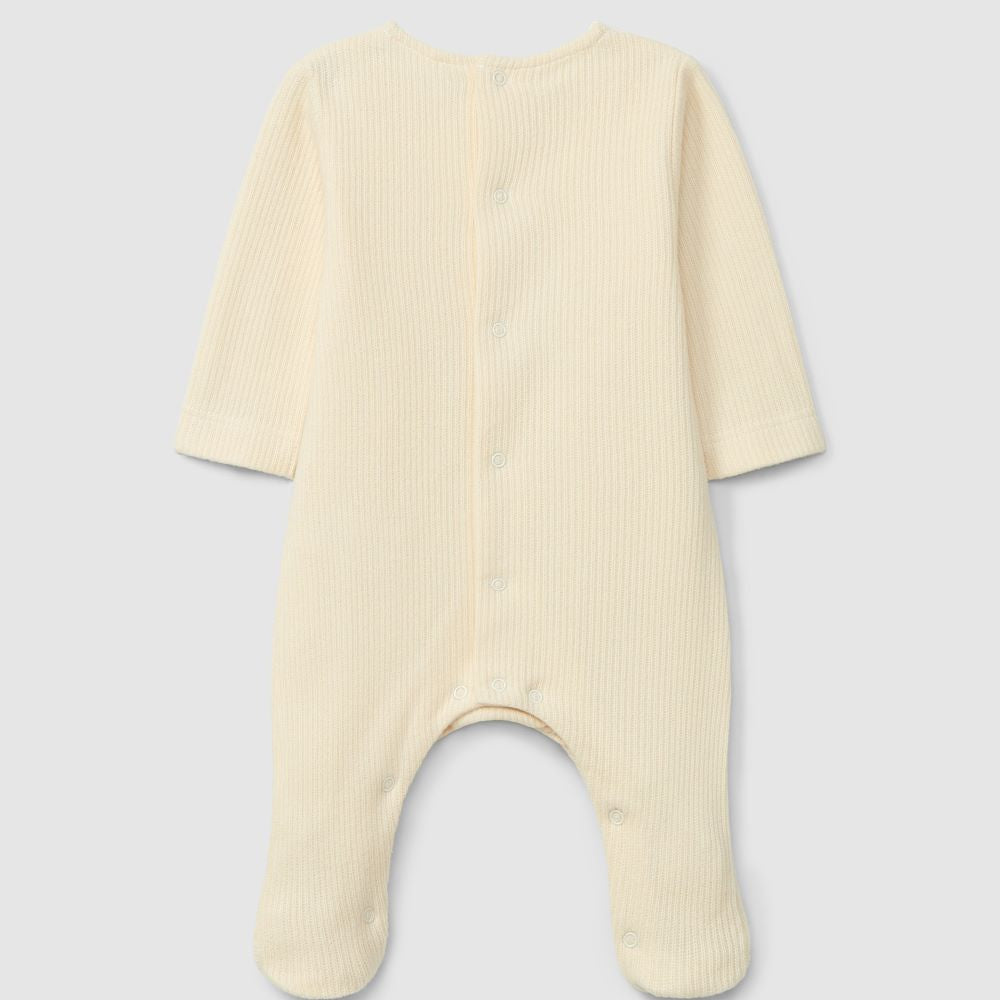 Babygrow em algodão orgânico com detalhe de bordado