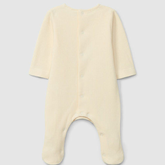 Babygrow em algodão orgânico com detalhe de bordado