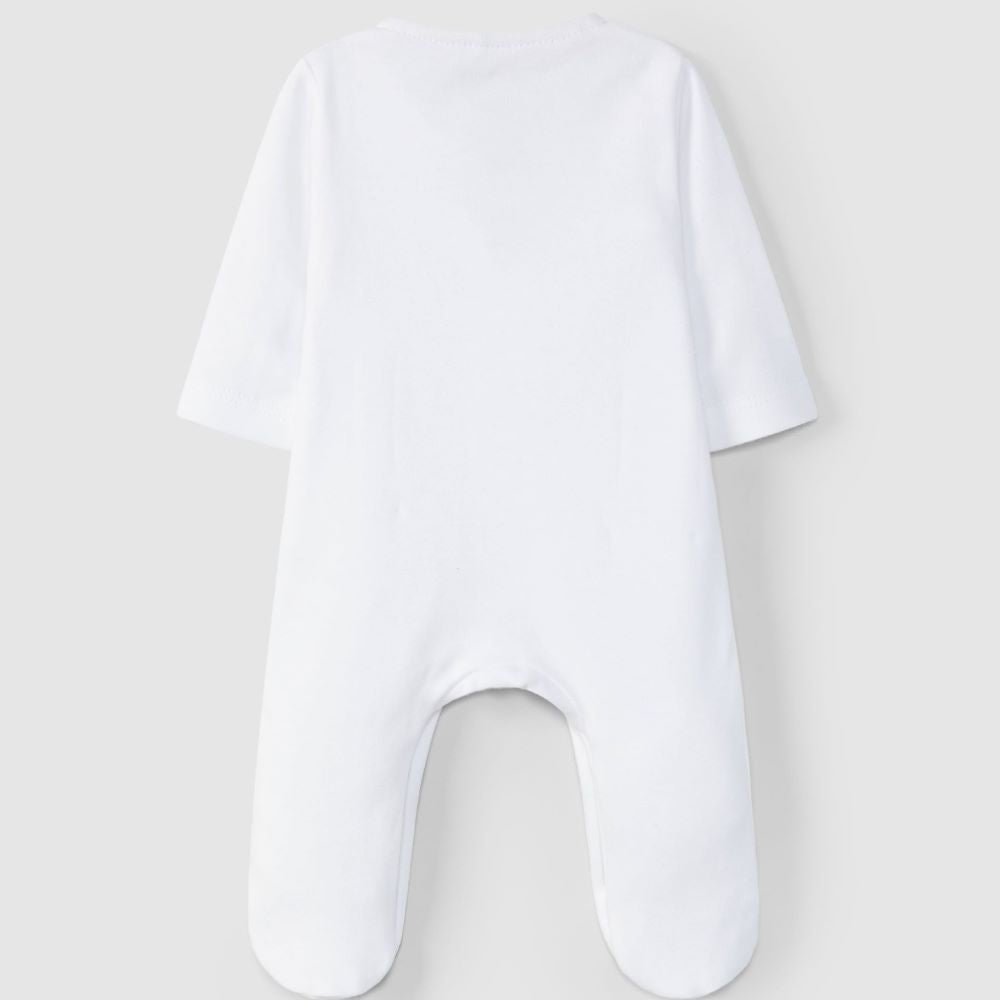 Grenouillère rayée pour bébé - Orange